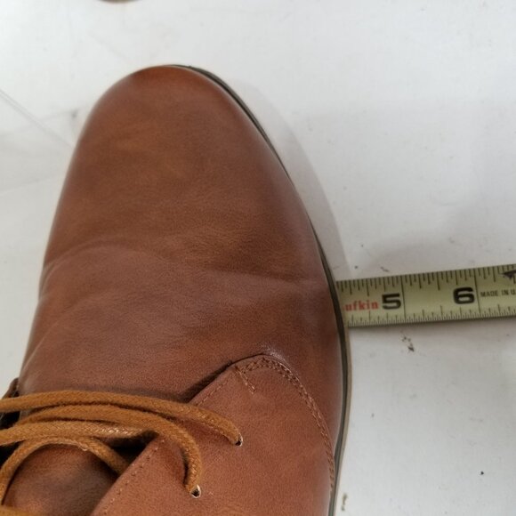 London Fog Womens Ankle Chelsea Boots Shoes 9.50M Brown Lace Up Round Toe - Picture 14 of 14